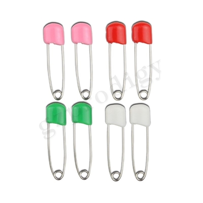 Prodigy 8 Pcs Diaper Pin Eco - Friendly Plastik Head Pin Dengan Baby Saftey Kunci Berwarna-warni