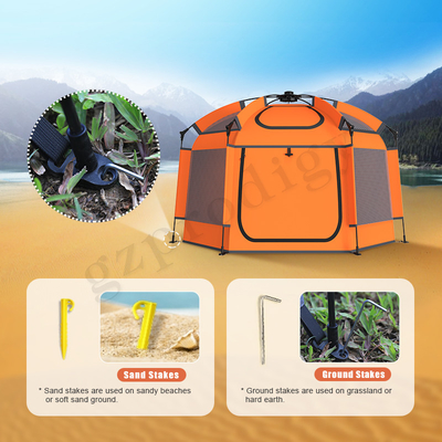 Nylon TPU Pop Up Play Tent Ruang Besar Tenda Lipat Play House