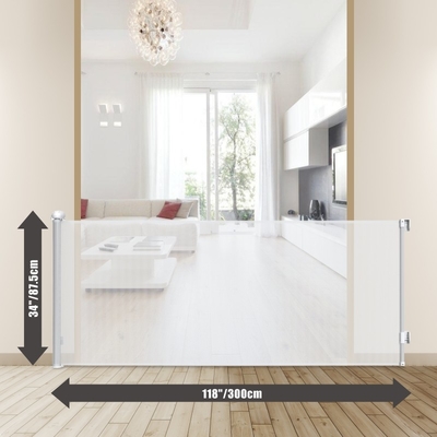 Anak-anak Anak-anak Keamanan Plastik Retraktable Baby Gate Indoor Safety Gate Pagar