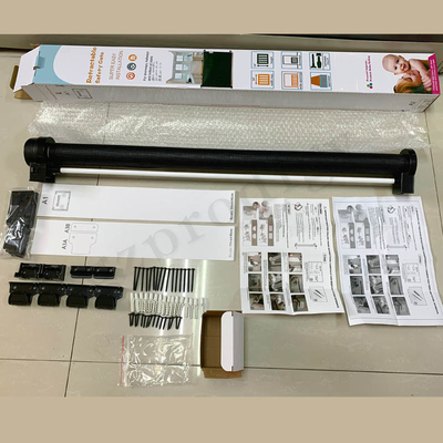 Prodigy Printable Mesh Retractable Baby Gate 71 Inch Bahan paduan Alu