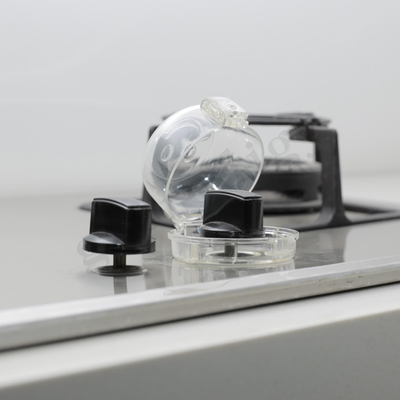 Perekat Memperbaiki Ukuran Besar Transparan Gas Oven Knob Safety Cover