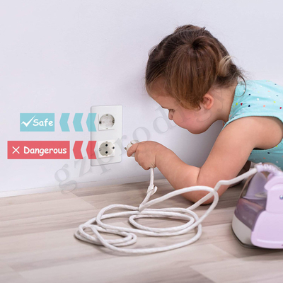 Prodigy EU Standard Rotatable Electric Pelindung Steker Outlet Putih Mencakup Untuk Perlindungan Anak