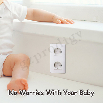 Prodigy EU Standard Rotatable Electric Pelindung Steker Outlet Putih Mencakup Untuk Perlindungan Anak