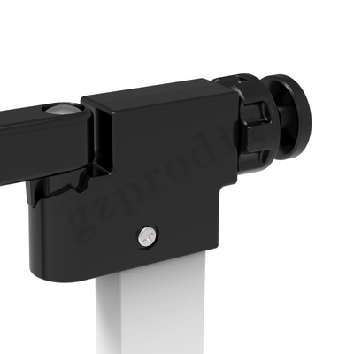 White Wall Mounted Easy Installation Pet Friendly Baby Metal Gate Untuk Perlindungan Tangga
