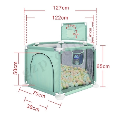 Lipat Multicolor Portable Baby Playard Fence Bahan Kain Oxford