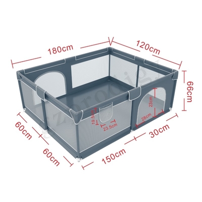 Prodigy 2.2m Square Large Baby Playpen Bernapas Indoor Baby Play Yard Portable Baby Playard
