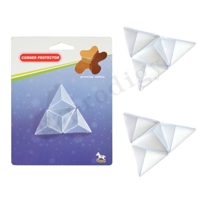 Pelindung Tepi Plastik PVC yang Dapat Dilepas 33x33x20mm Untuk Sudut Meja