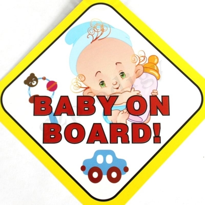 Tanda mobil Bahan PVC ajaib 127 * 127mm ringan bayi lucu berwarna-warni di papan tanda mobil