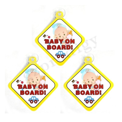 Tanda mobil Bahan PVC ajaib 127 * 127mm ringan bayi lucu berwarna-warni di papan tanda mobil