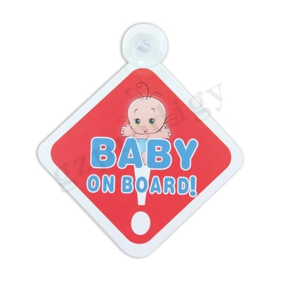 127x127mm Square Multiscene Tidak Berbau Stiker Baby On Board Yang Dapat Dilepas Untuk Keselamatan Bayi