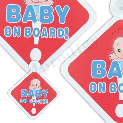 127x127mm Square Multiscene Tidak Berbau Stiker Baby On Board Yang Dapat Dilepas Untuk Keselamatan Bayi