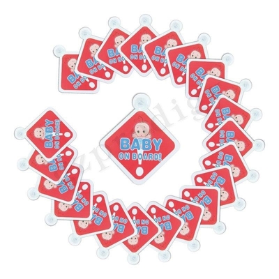 127x127mm Square Multiscene Tidak Berbau Stiker Baby On Board Yang Dapat Dilepas Untuk Keselamatan Bayi