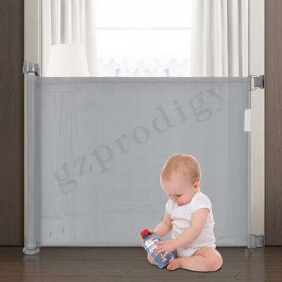 55&quot;-118&quot; Multiscene Extendable Mesh Retractable Baby Gate Untuk Tangga