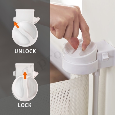 55&quot;-118&quot; Multiscene Extendable Mesh Retractable Baby Gate Untuk Tangga