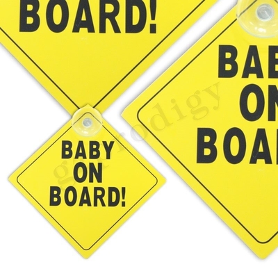 Stiker Anak Di Papan Tahan Air ISO9001, Tanda Mobil Pribadi Tidak Berbau yang Dipersonalisasi