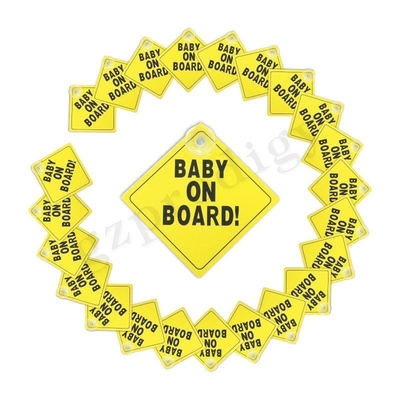 Stiker Anak Di Papan Tahan Air ISO9001, Tanda Mobil Pribadi Tidak Berbau yang Dipersonalisasi