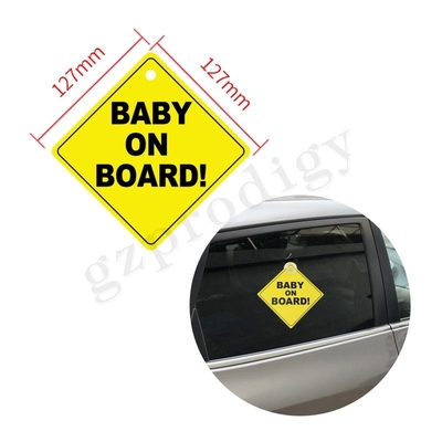 Stiker Baby On Board Tahan Air Serbaguna 135x135mm Praktis
