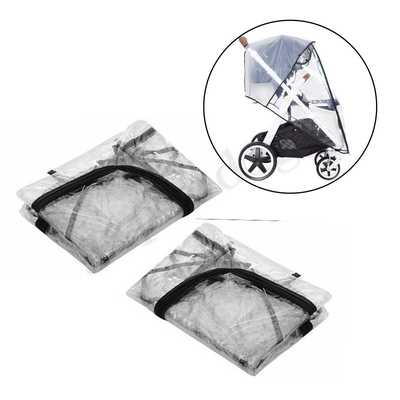 PVC Stroller Rain Cover Universal Stroller Aksesori Bayi Perjalanan Cuaca Perisai Tahan Angin Melindungi Dari Debu