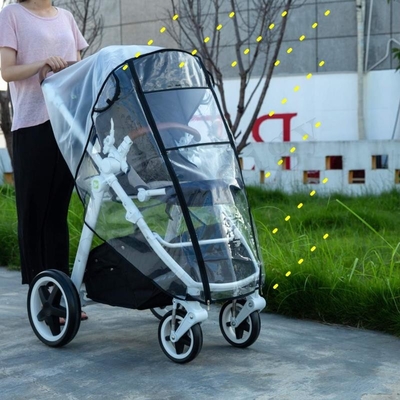 PVC Stroller Rain Cover Universal Stroller Aksesori Bayi Perjalanan Cuaca Perisai Tahan Angin Melindungi Dari Debu