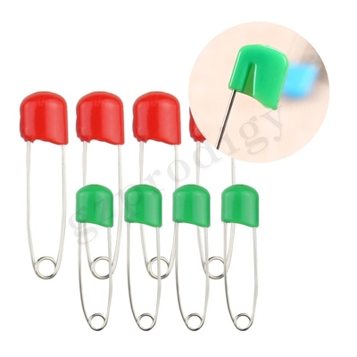 Baby Carbon Steel Decorative Safety Pins Warna hijau dan kuning