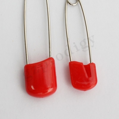 Baby Carbon Steel Decorative Safety Pins Warna hijau dan kuning