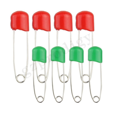 Baby Carbon Steel Decorative Safety Pins Warna hijau dan kuning