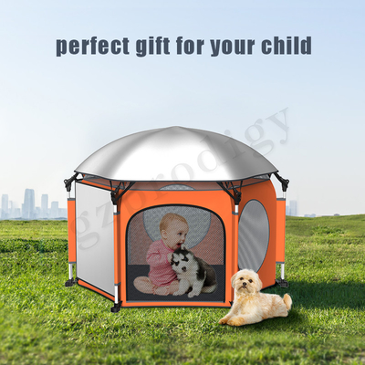 Tenda Pop Up Anak Lipat Pengaturan Detik Sistem Ganda Kunci Tenda Bermain Lipat Bayi