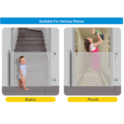55-197 Inch retractable extra wide gate extending baby safety staircase fence pagar untuk anak kecil