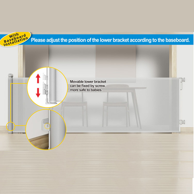 55-197 Inch retractable extra wide gate extending baby safety staircase fence pagar untuk anak kecil