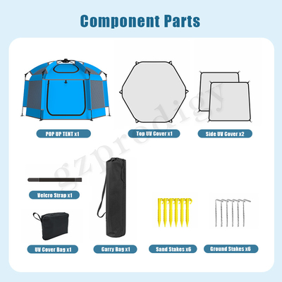 Indoor dan Outdoor Pop Up Play Tent Foldable Playpen untuk Anak-anak dan Hewan Peliharaan