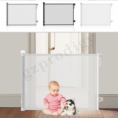 71 Inch Dog Mesh Retractable Baby Gate untuk pintu tangga
