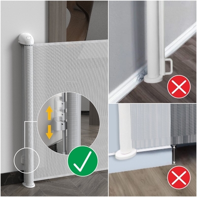 Mudah Menginstal Mesh Retraktable Baby Gate Pet Safety Door Gate Baby Barrier