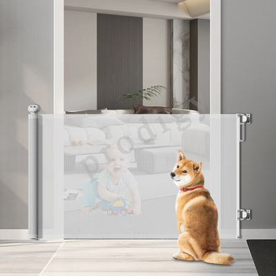Peningkatan kustomisasi Putih Pet Gate Mesh Barrier Child Safety Gate Multi Purpose